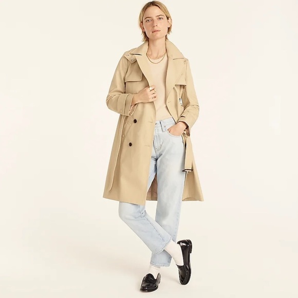 J. Crew Tan Trench Coat - Picture 2 of 4